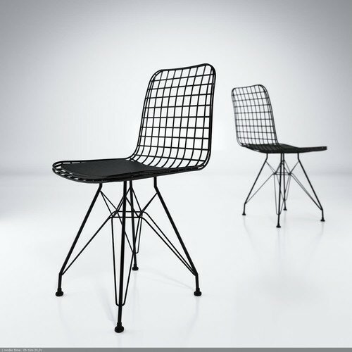 Cage Wire Metal Bar And Home Chair Office Cafe Garden Kitchen Bar Chair