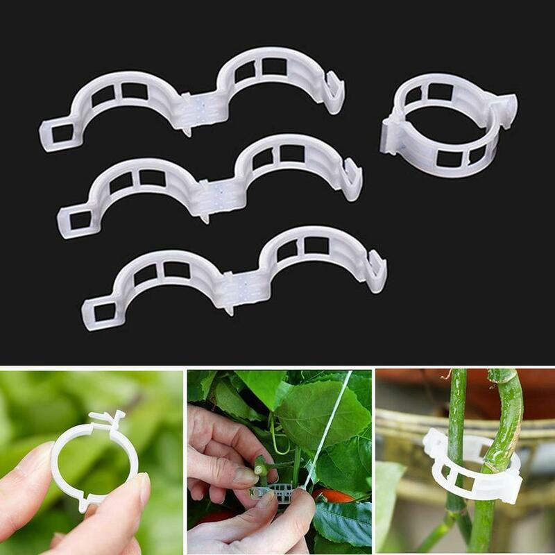 1-50 Pcs Plastic Plant Clips Supports For Vegetable Tomato Reusable Protection Grafting Fixing Gardening Tools