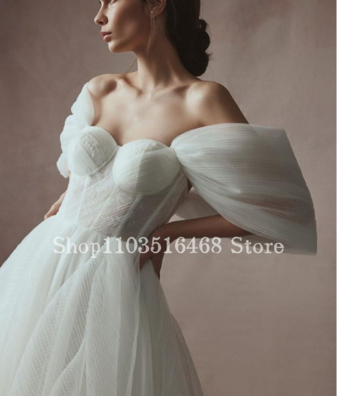 Suknia ślubna marzeń 2024 dla kobiet gorsetowany tiul linia suknie ślubne bez ramiączek formalne suknie dla gości weselnych