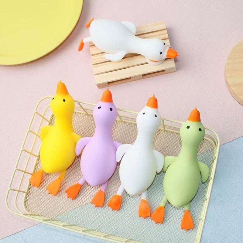 Elastic Decompression Toy Hot Soft Duck Sensory Toy Squeeze Cartoon Anxiety Relief Toy