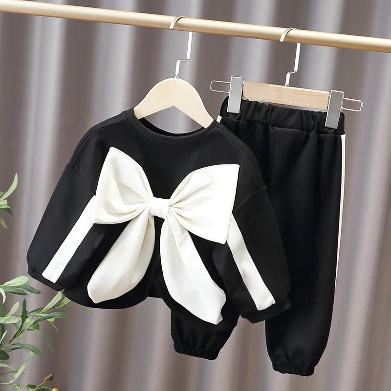 Girls Baby Clothes Set 2023 New Spring and Autumn Fashionable and Fashionable Children's Cute Loose Sweater Pants 2PCS Set