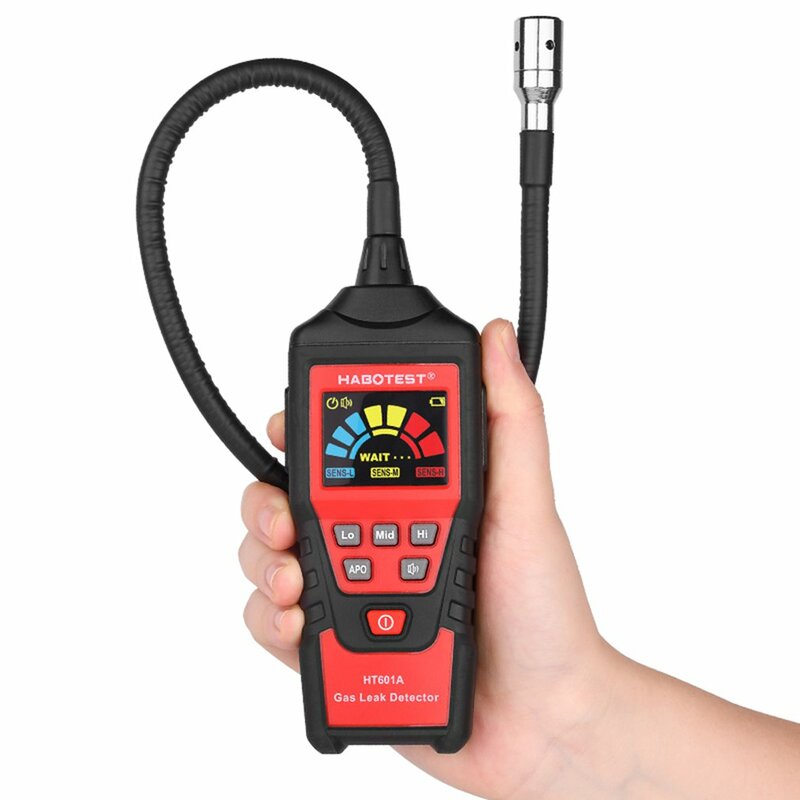 Ht601a inflamável combustível gás natural vazamento habotest detector de vazamento de gás localização determinar medidor analisador som alarme