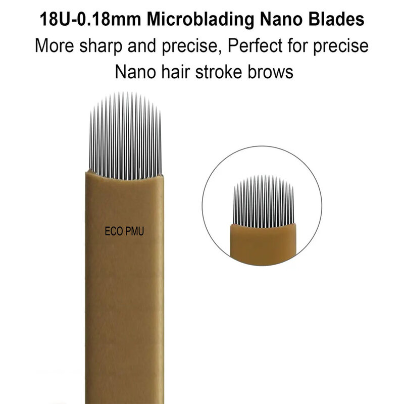 Lâminas de agulha mestre mais afiadas, 18U Microblading, Aço Inoxidável U304