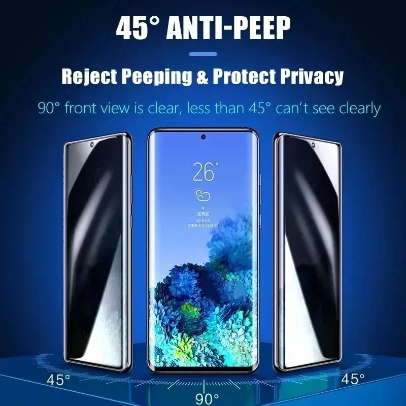 Pellicola idrogel Anti-spia da 4 pezzi per Samsung S23 S21 S22 S24 Ultra S8 S9 S10 Plus S20 FE Galaxy Note 20 pellicola salvaschermo Ultra Privacy