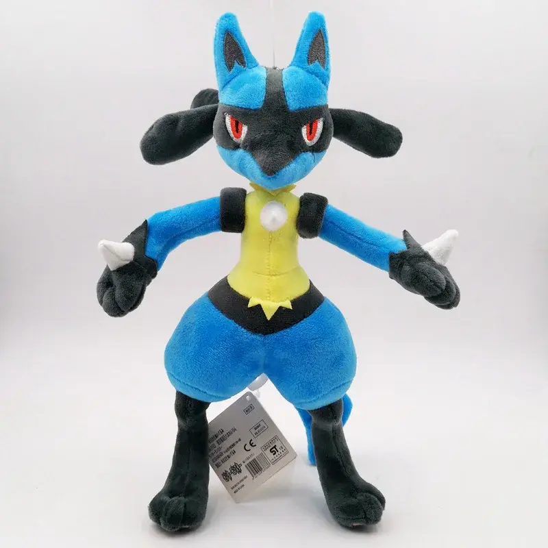 30Cm Pokemon Lucario Pluche Doll Gevulde Leuke Mega Peluche Speelgoed Cadeau Voor Kinderen Hot
