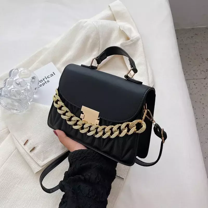 HLTN05-Chain Crossbody Bag para Mulheres, Bolsa de Ombro, Bolsas, Bolsas, Marca, Senhoras, Moda, Novo Designer