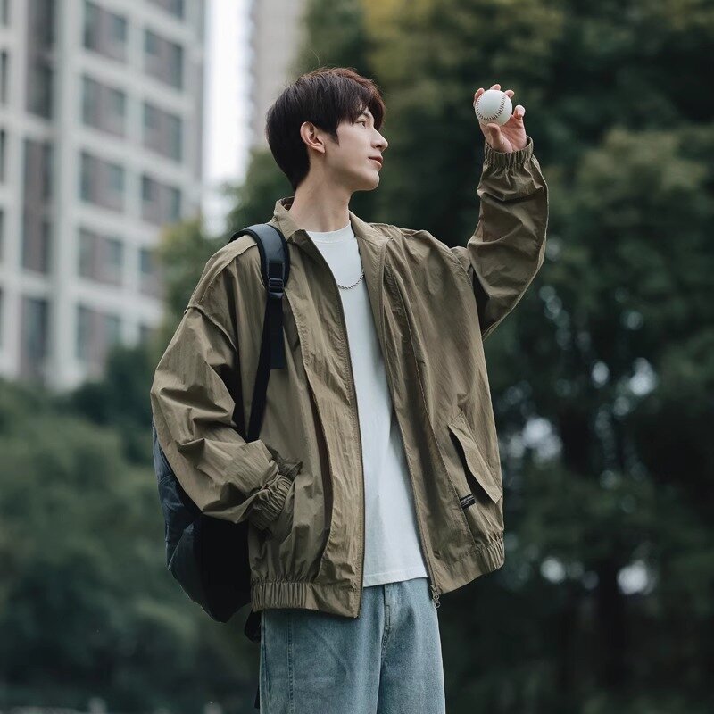 Jackets Men Japanese Style Loose Lazy Harajuku All-match Trendy Streetwear Chaquetas Hombre Stylish Ulzzang Outwear Male Chic