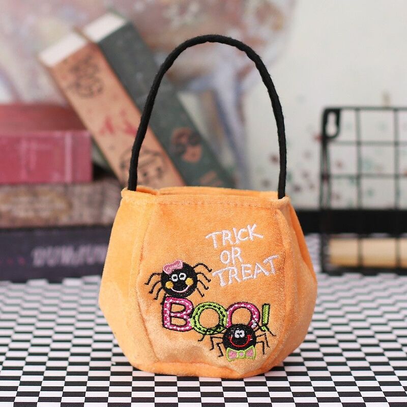 Bat Party Gift Basket, Pumpkin Trick or Treat Loot Bag, Bolsa de Halloween, sacolas