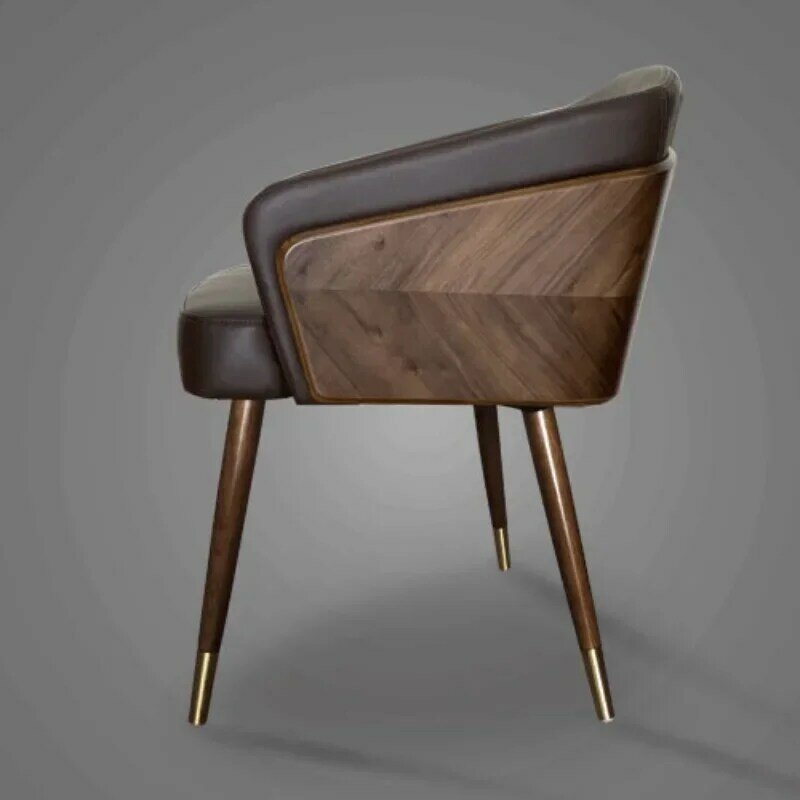 Silla de comedor minimalista moderna, sillón de madera de lujo, sillas de salón de alta calidad, asiento cómodo, muebles de cocina, HY50DC