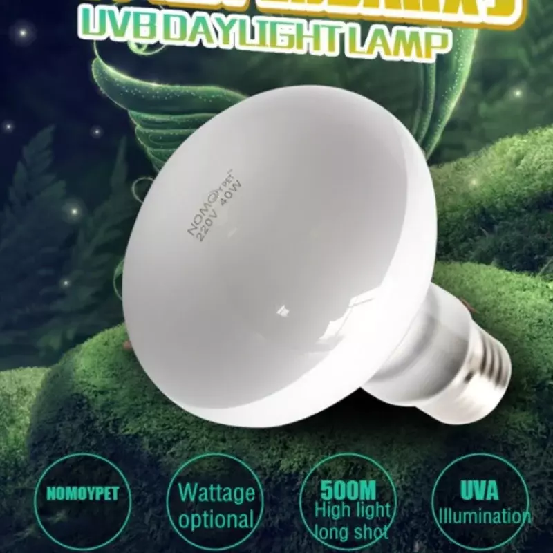 Rettile UVA + lampadina UVB 25W/40W/50W/60W/75W/100W Pet Brooder calore luce diurna lampada tartaruga lucertola terrario regolatore di temperatura