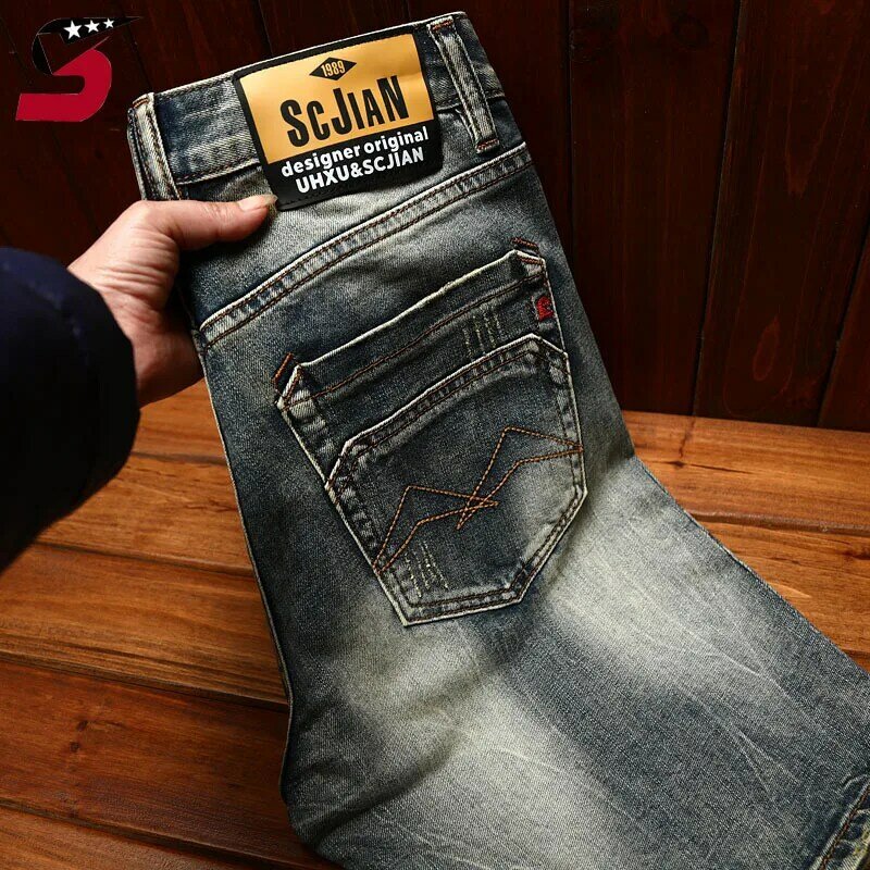 2024 Nieuwe High-End Denim Shorts Heren Zomer Vervaagde Vintage Nostalgische Trendy Koreaanse Casual Cropped Broek
