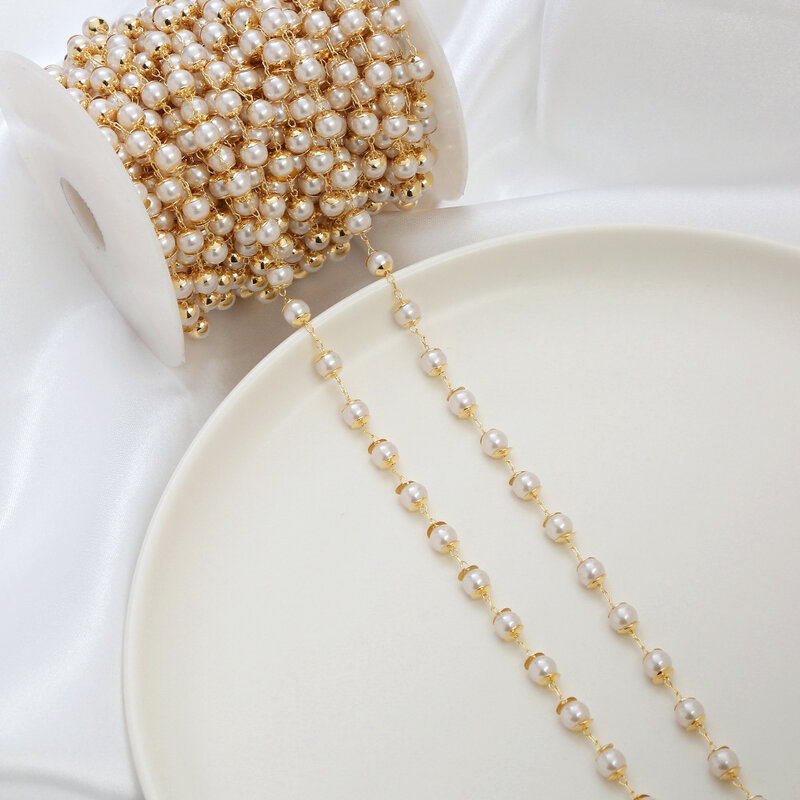 WT-RBC235 WKT 2023 indah mutiara buatan & 18k emas kuningan perhiasan rantai aksesori wanita populer penjualan baru