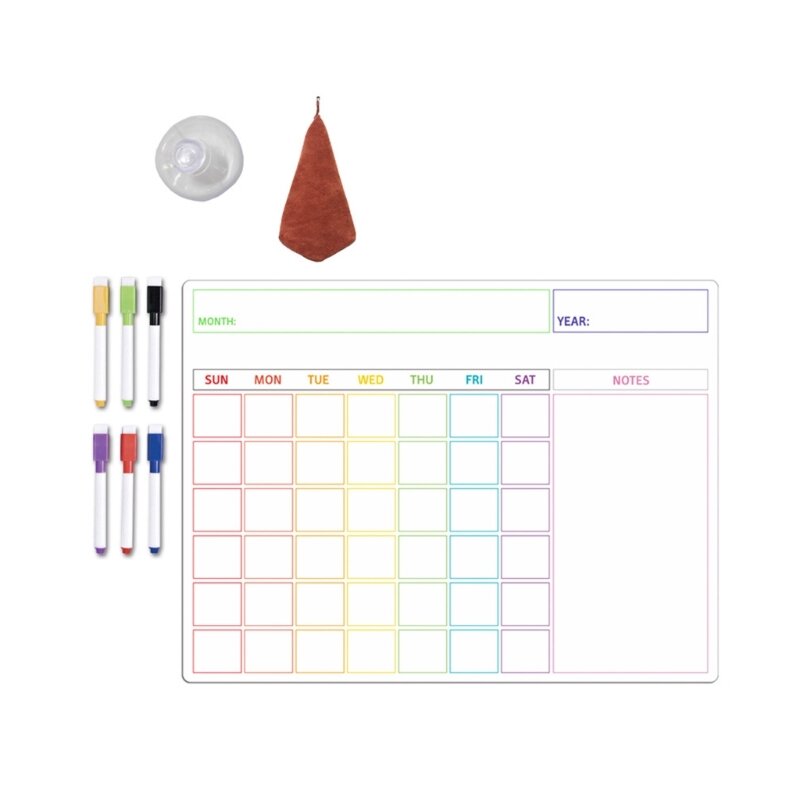 Calendrier magnétique tableau blanc planificateur hebdomadaire réfrigérateur calendrier mensuel conseil livraison directe