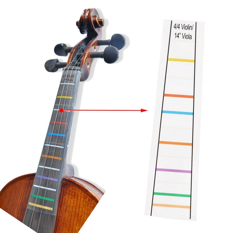 4/4 Violine Griffbrett Aufkleber Griffbrett Marker Geige lernen Notiz karte Band 4St