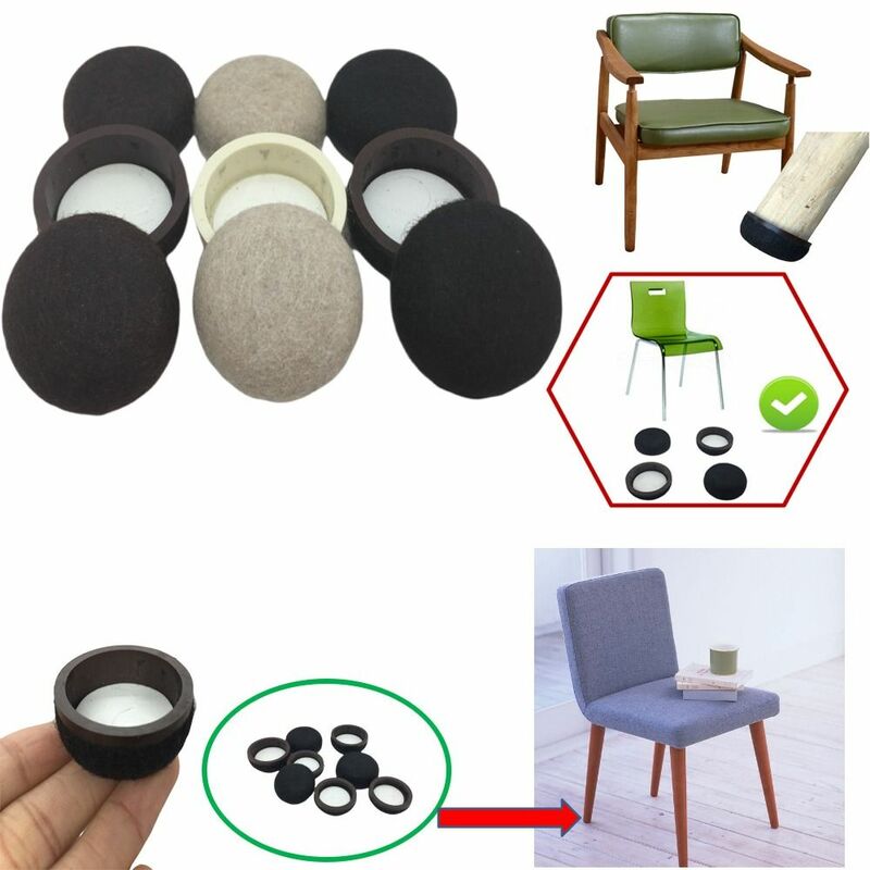 Reduce Noises Tools Chair Foot Cover Shockproof Non-slip Furniture Risers Chair Foot Mats Round Shock Mute Mats