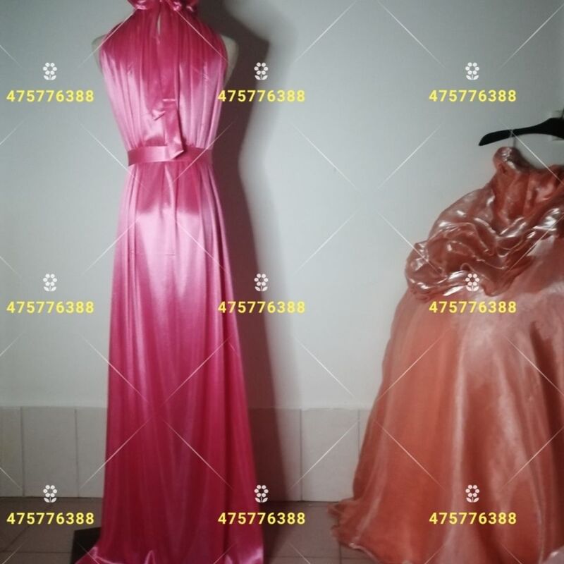 Sexy Women Glossy Satin Long Dress Halter Sleeveless Loose Silk Maxi Dress Sleeping Robe