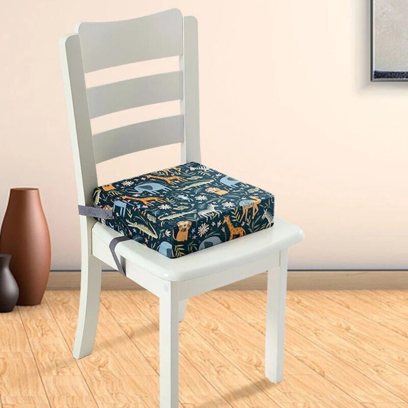 Kursi Booster Bawah Anti Selip untuk Meja Kursi Booster Anak/Anak/Bayi untuk Meja Makan dengan 2 Gesper Dapat Disesuaikan