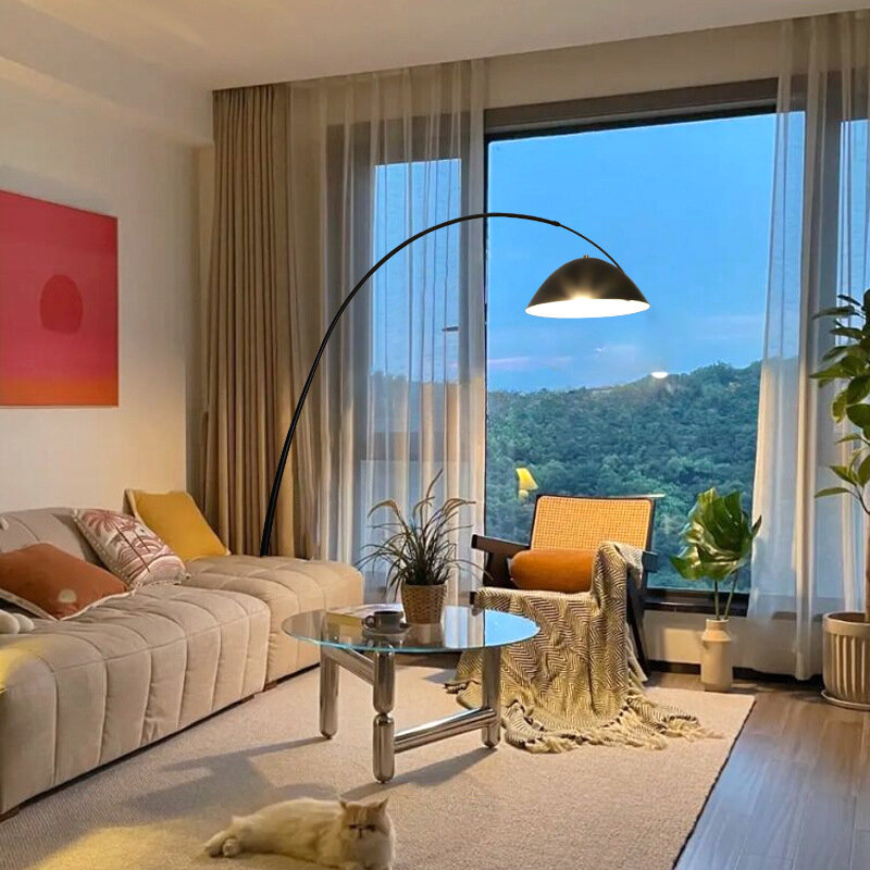 Fishing floor lamp living room light luxury high-end sofa next to bedroom bedside minimalist floor-standing atmosphere lamp