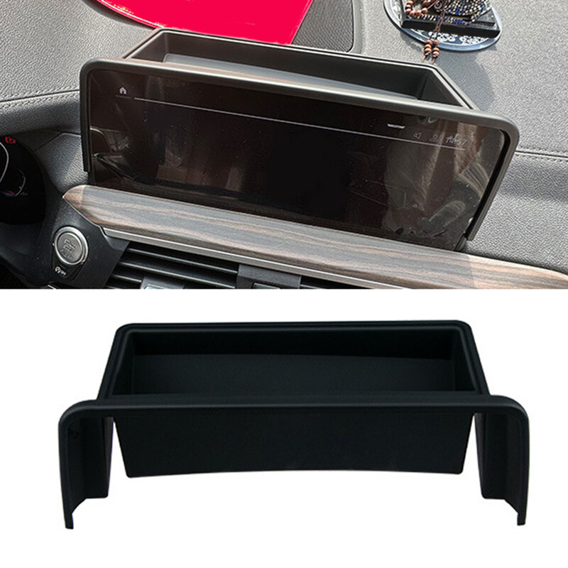 1x kotak penyimpanan layar navigasi pusat instrumen mobil cocok untuk BMW X3 X4 2018-2021 Aksesori Interior otomotif ABS hitam