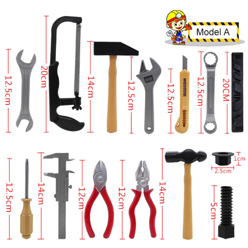 14Pcs/set Simulation Repair Tools Toys For Boys Pretend Play Model DIY Screwdriver Tool Play House Garden Toy Kit Children Gifts