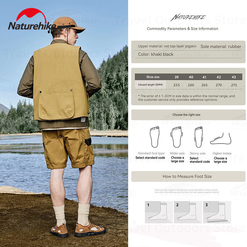 Naturehike Antislip Rivier Tracing Schoenen Mannen Outdoor Lichtgewicht Ademend Mesh Sandalen Amfibische Slijtvaste Waden Schoenen