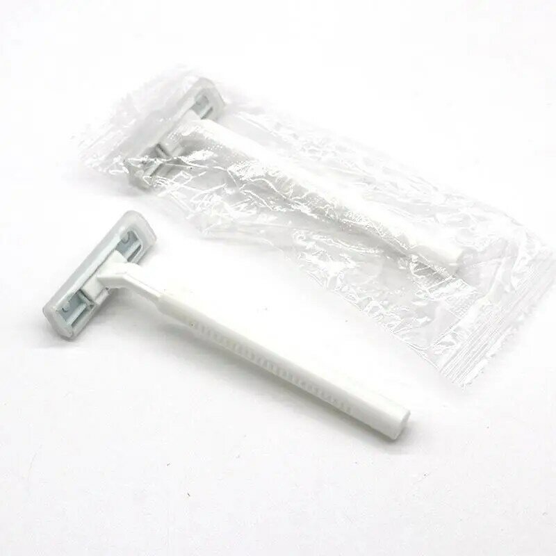 5pcs/pack Hotel Bathing Center Disposable Razor Sauna Bathroom toiletry Supplies Plastic Handle Stainless Steel Blade Razor