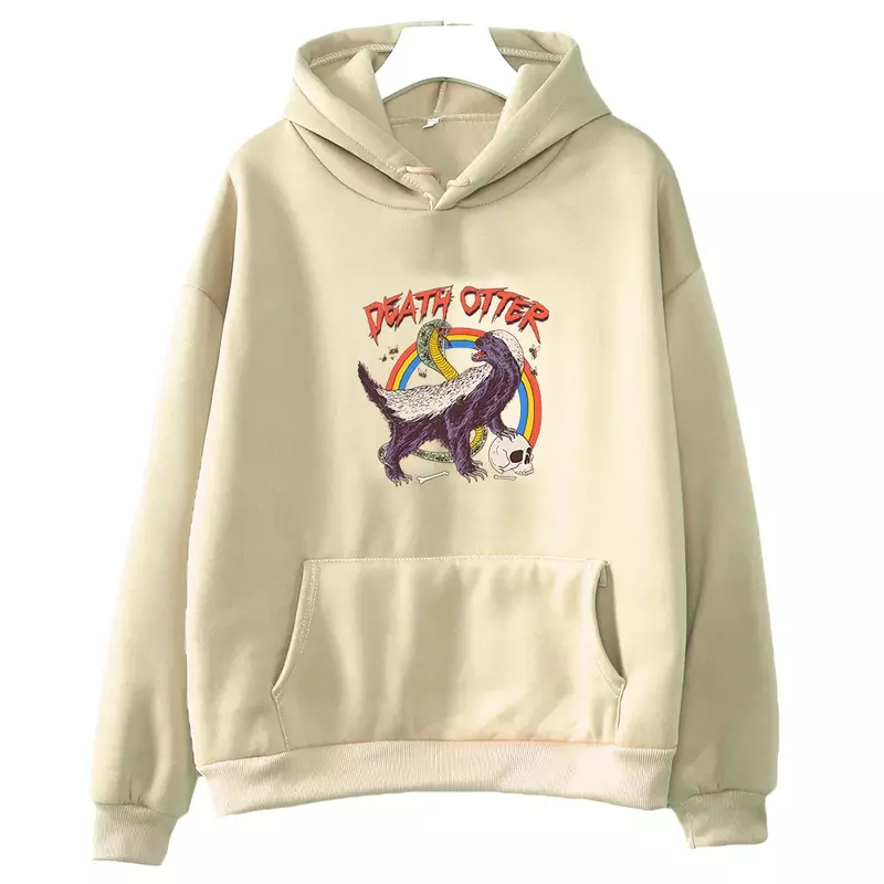 Otters Bedrukte Hoodie Hoge Kwaliteit Fleece Sweatshirts Origineel Patroon Hoody Vrouwen/Heren Herfst Winter Sweatwear Anime Kleding