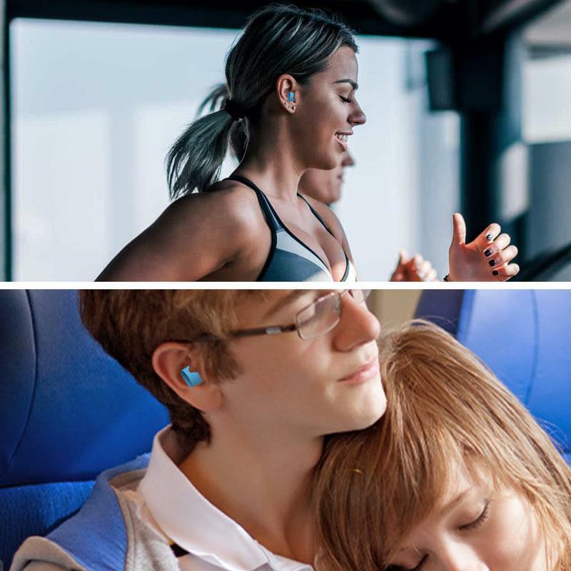 ปลั๊กอุดหูสำหรับการนอนหลับแบบนุ่มพิเศษที่อุดหู1คู่ตัดเสียงรบกวนที่ดีกว่าลดเสียงรบกวนลดหูสวมใส่สบาย
