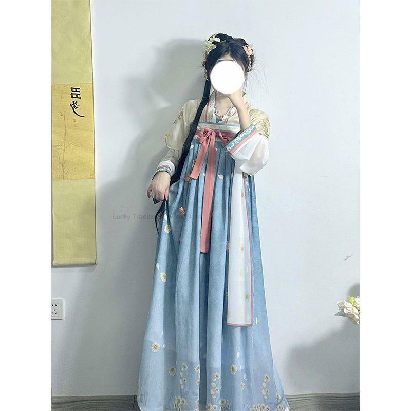 Primavera nuovo stile cinese tradizionale Hanfu donne antiche donne eleganti abbigliamento Vintage stile orientale Cosplay Hanfu Dress Set