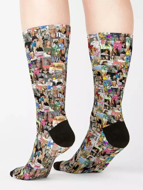 Meryl streep-Collage ถุงเท้าถุงเท้ากีฬาถุงเท้าชายหญิง