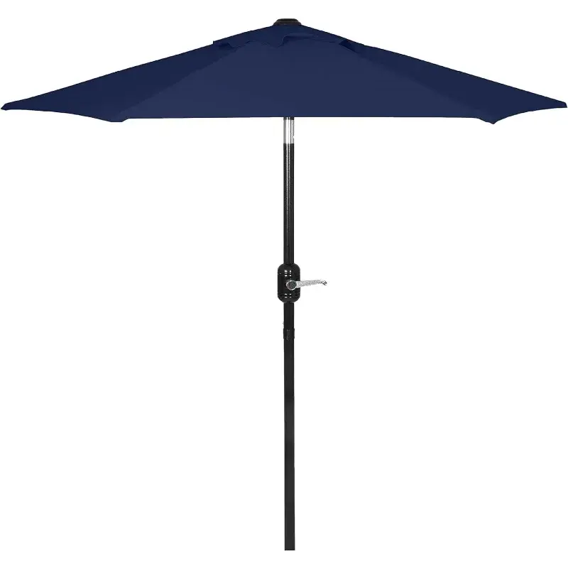 Parapluie d'extérieur avec bouton-poussoir et réglage d'inclinaison, ouverture et fermeture faciles, parapluies de marché, 6Federation