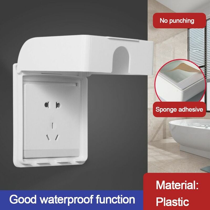 Wall-mounted Switch Protective Cover 86 Type Self-Adhesive Protection Socket Plastic Electric Plug Cover Wall
