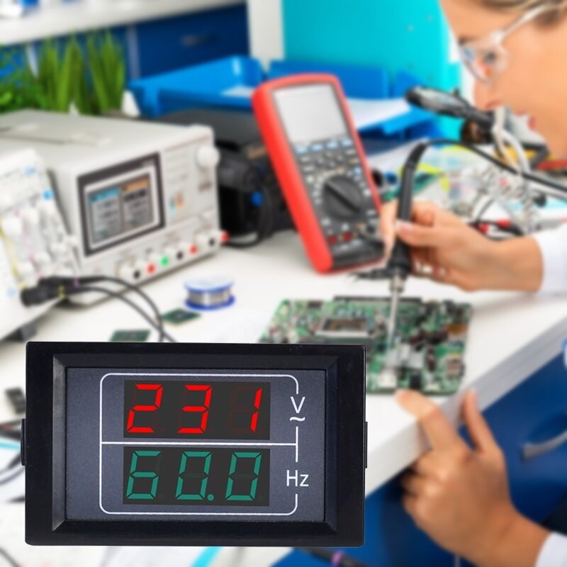 A2UD Панель измерителя напряжения и частоты Цифровой вольтметр переменного тока 50-500 В 10,0-99,9 Гц
