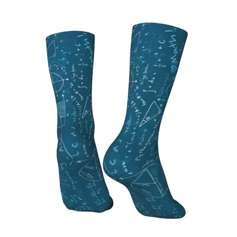 Веселые мужские математические формулы, носки с платьем, теплые Дышащие носки унисекс с 3D-принтом, подарок учителю, круглые носки