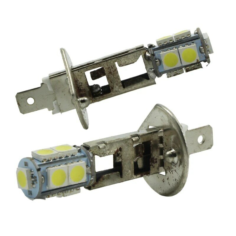 Bombilla H1 LED 안개등, 자동차 트럭 오토바이 헤드라이트 전구, 12V 24 V 슈퍼 2W 자동 주행 DRL 러닝 빔 램프, 12 24 볼트