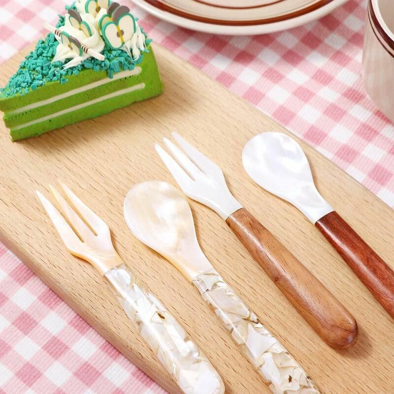 Home Kitchen Tool Coffee Scoop Conch Tableware Fork Shell Spoon Ice Cream Dessert Spoon Teaspoon