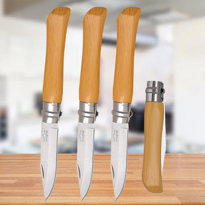 มีดปอกผลไม้แบบพับได้ทำจากสแตนเลสมีดที่สไลด์ผักและผลไม้ของใช้ในครัวเรือนคมเครื่องมือทำอาหารมีดทำครัว