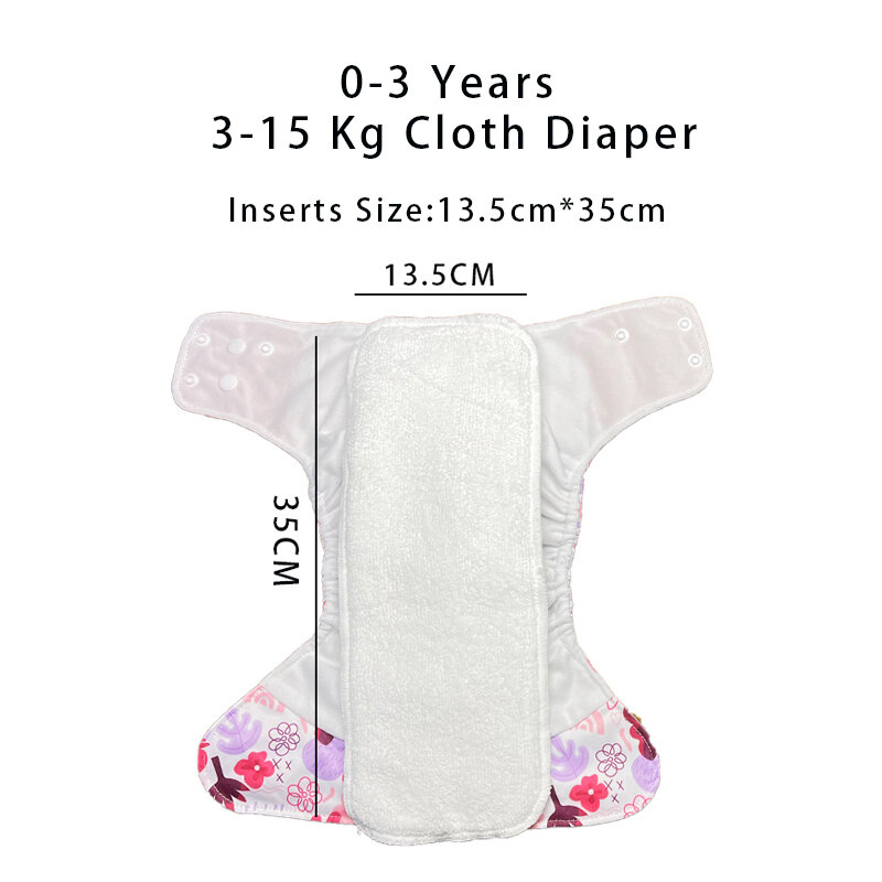 Eco-Friendly Toddler Nappies With One Pocket Comfortable and Waterproof Baby Cloth Diapers Toilet Training Pants for Infant