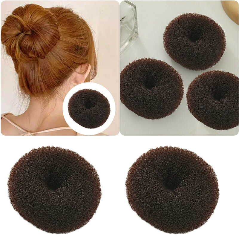 2 pezzi Extra Large Size Hair Bun Donut Maker Ring Style Bun Women Chignon Hair Donut Buns Maker Hair Shaper Hair Bun Maker In For