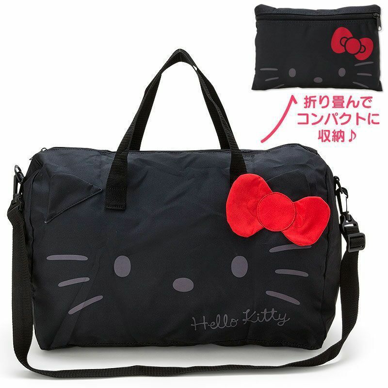 Sac à bagages Sanurgente Cinnamoroll, Hello Kitty, My Melody Kuromi, sac de voyage portable, sac polochon à pompon pliable, grande capacité