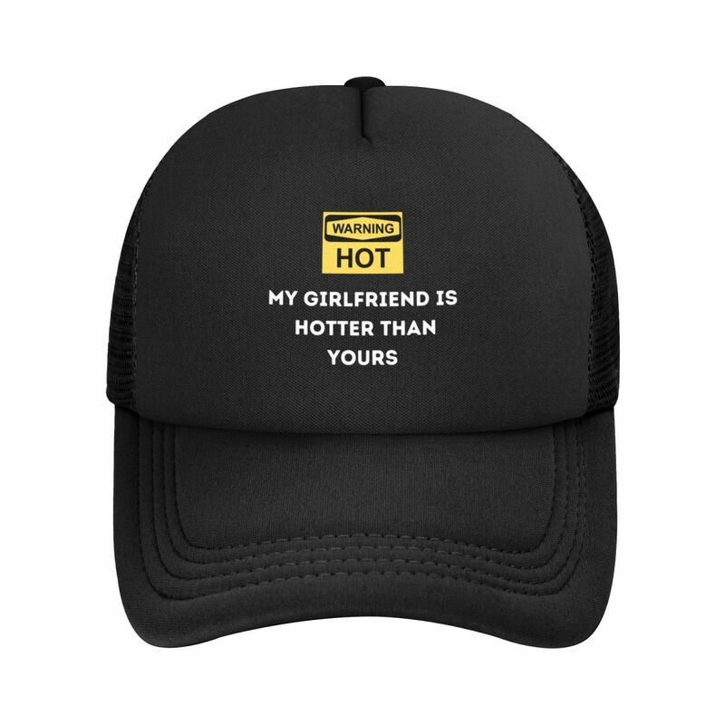 Mi novia es más caliente que la tuya, gorras de béisbol, sombreros de malla, actividades al aire libre, gorras Unisex