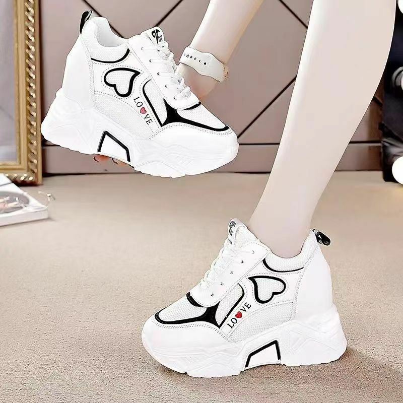 High Quality Women Platform Sneakers  Chunky Woman Casual Dad Shoes Basket Female Fashion Sport Mesh Lace Up Shoes 2024