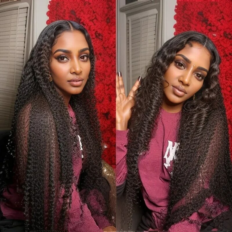 13x4 HD Lace Frontal Deep Wave Wig 40 inch Lace Front Curly Wigs Cheap on Sale Loose Wave Guleless Wigs Human Hair Ready to Wear