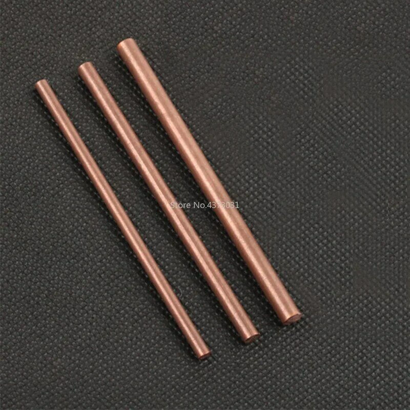 Barra de cobre hecha a mano, barra de 2 piezas, 4-6mm, palo de 100mm, pieza de mango de cuchillo, accesorios de Juguetes diy