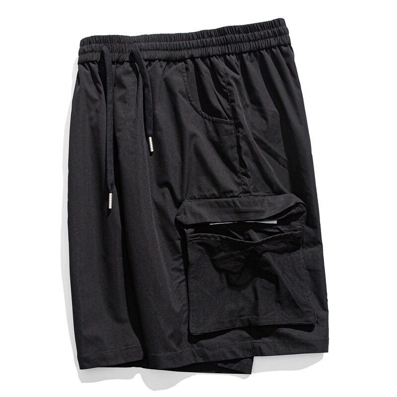 Men's Cargo Shorts Summer Pure Cotton Multi-Pocket Trendy Work Shorts Brand Men's Fashion Big Pocket Loose Casual Shorts Elastic