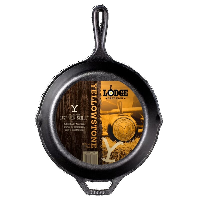 Yellowstone x Lodge Cast Iron Skillet, 10.25", Authentic Y