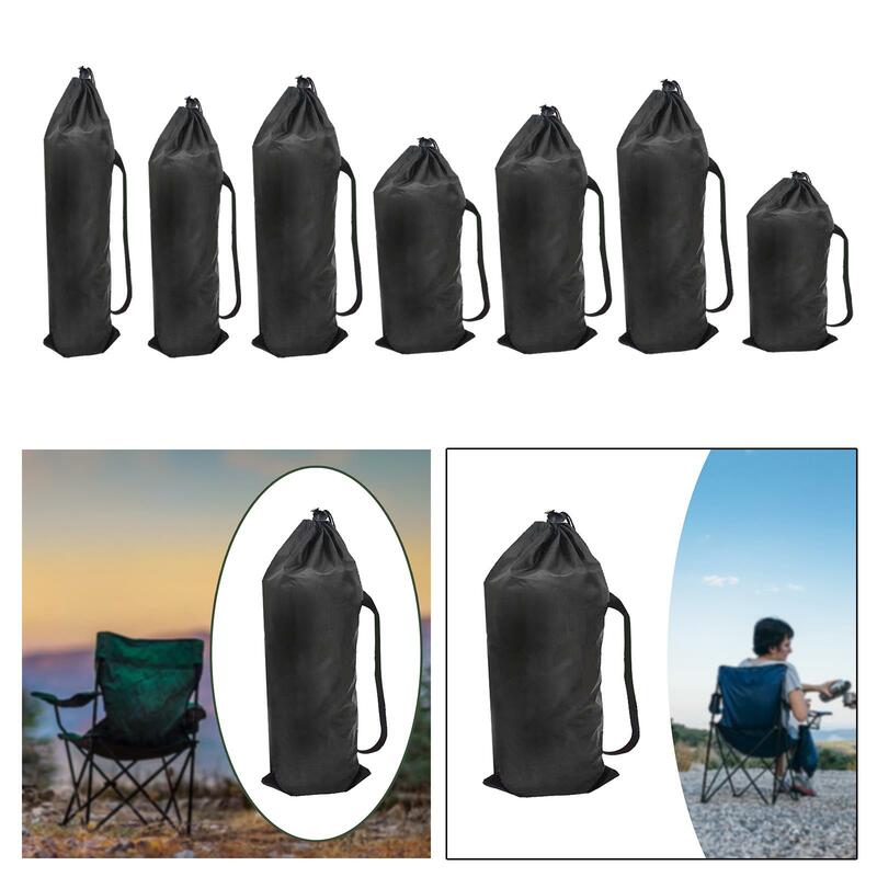 Klapstoeltas Zwart Met Schouderband Opvouwbare Stoelopbergtas Voor Parasol Strandstoel Yoga Mat Statief Outdoor Camping