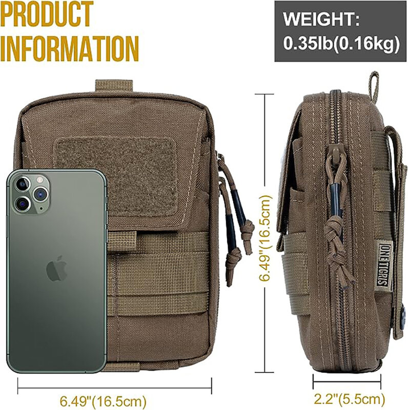 OneTigris MOLLE Pouches Tactical Organizer Medical Pockets Gadget EDC Utility First Aid Kit Bag Camping Treatment Emergent Pouch
