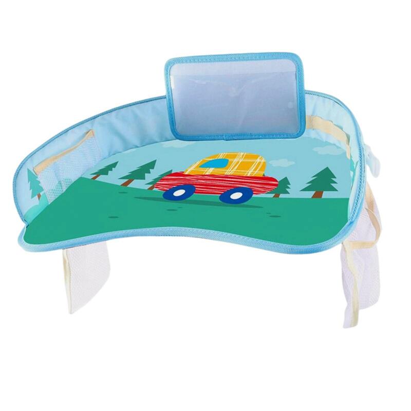Soporte de bandeja de regazo de asiento de coche para niños pequeños, soporte impermeable para viajes