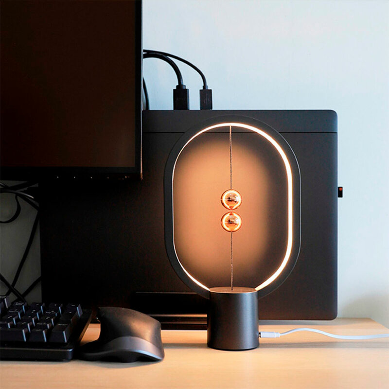 ของขวัญวันวาเลนไทน์ Magnetic Balance โคมไฟตั้งโต๊ะ Dream Nordic Creative ห้องนอนข้างเตียง Night Light